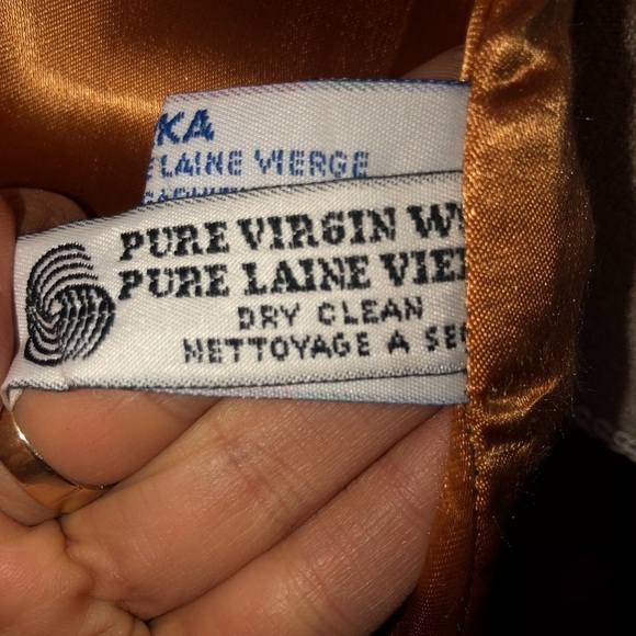 𝅺Vtg Inuvik Virgin Wool & Fur Trim Beige Full Length Parka Sz 12 / M - Picture 11 of 15